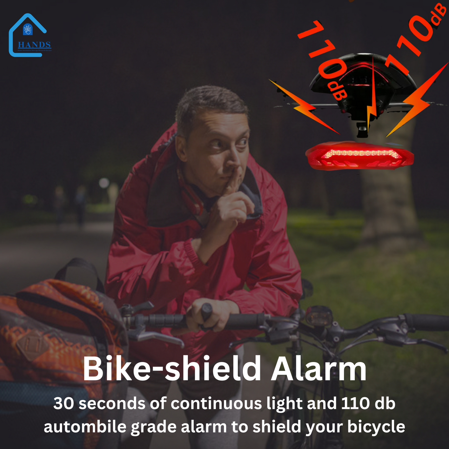 BlinkRider: 5 in 1 Bicycle Rear LED Light | Turn Signal Indicators | Horn | Bike Shield Alarm | Emergency Blinkers | Rechargeable Battery and Wireless Remote for Manual and Electric Bicycles