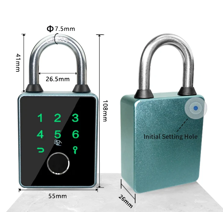 DoorWarden Smart Padlock (Open Box Display Unit) | 5-in-1 access - Fingerprint, Bluetooth App, Password, IC card, Mechanical Key | Keyless entry for Home, Office, Shop, Bike, Trunk