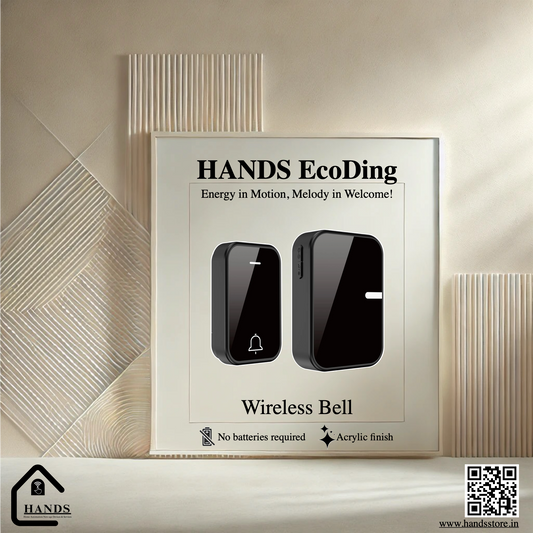 EcoDing Kinetic Doorbell | Color Raven Black | Wireless | No batteries needed
