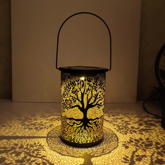SolarLifeGlow - solar tree of life lantern for your garden, patio, terrace and balcony