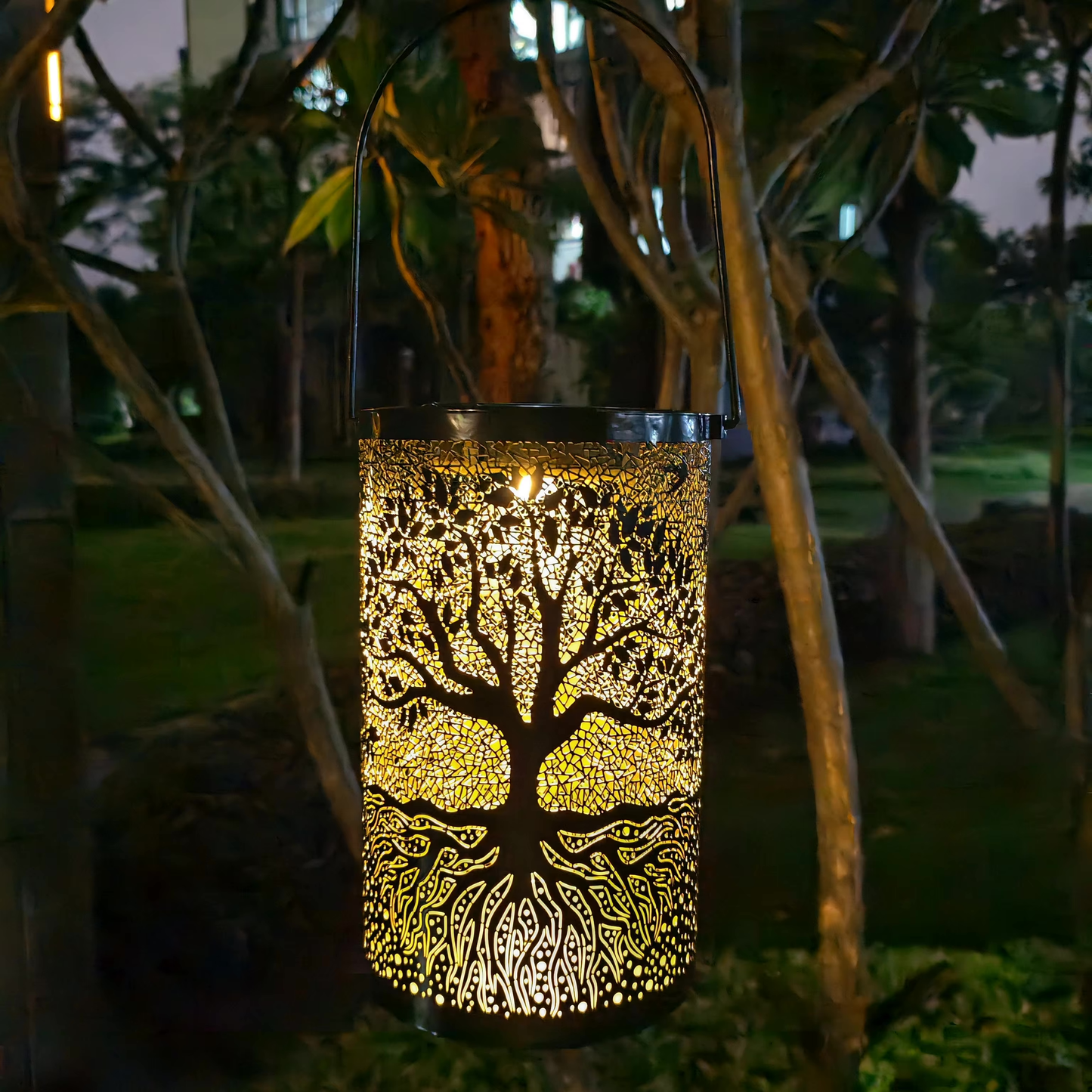 SolarLifeGlow - solar tree of life lantern for your garden, patio, terrace and balcony