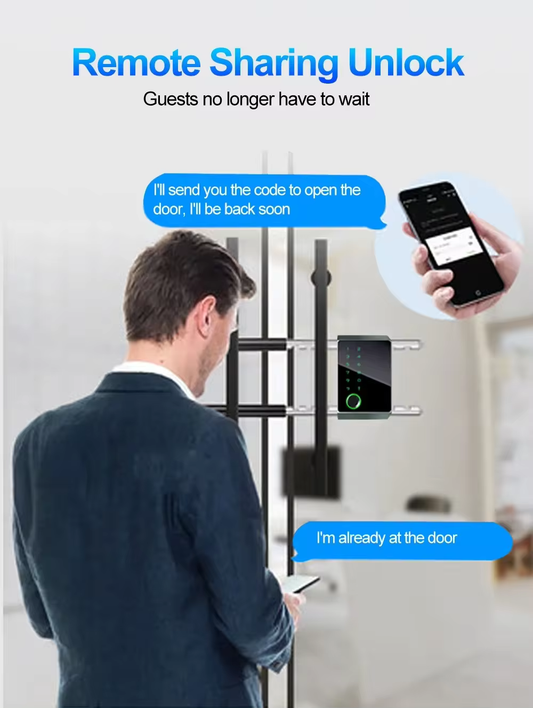 Titan U-Lock: Ultimate 5-in-1 Smart U Shape Lock for Doors, Cabinets, Bikes, and Gates with Multiple Unlock Modes (Fingerprint, PIN, Bluetooth, NFC, Key)