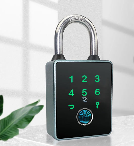 DoorWarden Smart Padlock | 5-in-1 access - Fingerprint, Bluetooth App, Password, IC card, Mechanical Key | Keyless entry for Home, Office, Shop, Bike, Trunk