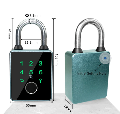 DoorWarden Smart Padlock (Open Box Display Unit) | 5-in-1 access - Fingerprint, Bluetooth App, Password, IC card, Mechanical Key | Keyless entry for Home, Office, Shop, Bike, Trunk