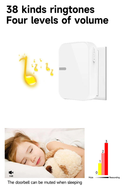 EcoDing Kinetic Doorbell | Color Artic White | Wireless | No batteries needed