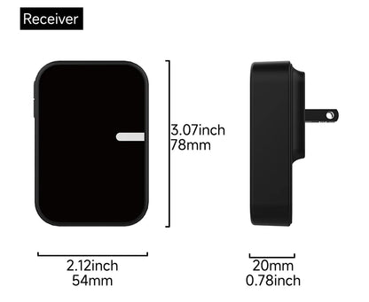 EcoDing Kinetic Doorbell | Color Raven Black | Wireless | No batteries needed