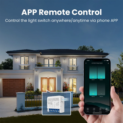 SmartSwitchModule | wifi switch module | 2 Gang / 2 x 150W switches | hides inside wall | Alexa, Smartlife compatible