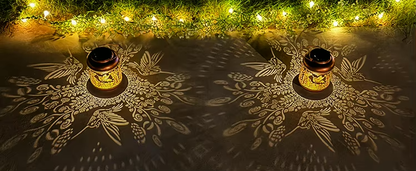 SolarSparrow: Decorative Garden Lantern | Bird Shadow Projection | Solar Powered Outdoor Light for Patio, Lawn & Balcony Décor