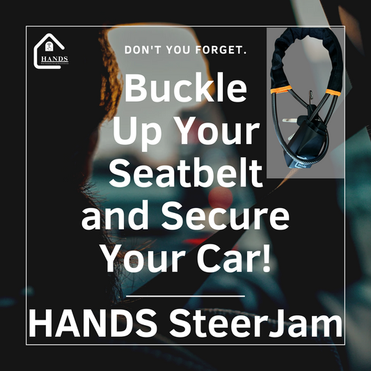 SteerJam: Universal Car Steering Wheel Lock with Seat Belt Locking for Automatic & Manual Transmission Cars, Anti-Theft Device for Cars