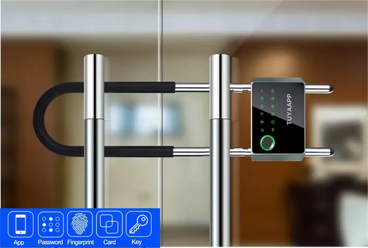 Titan U-Lock: Ultimate 5-in-1 Smart U Shape Lock for Doors, Cabinets, Bikes, and Gates with Multiple Unlock Modes (Fingerprint, PIN, Bluetooth, NFC, Key)