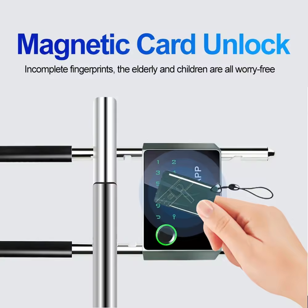 Titan U-Lock: Ultimate 5-in-1 Smart U Shape Lock for Doors, Cabinets, Bikes, and Gates with Multiple Unlock Modes (Fingerprint, PIN, Bluetooth, NFC, Key)