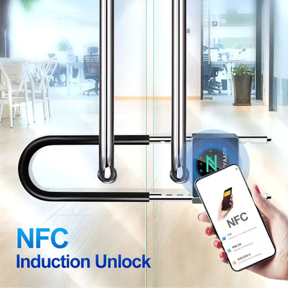 Titan U-Lock: Ultimate 5-in-1 Smart U Shape Lock for Doors, Cabinets, Bikes, and Gates with Multiple Unlock Modes (Fingerprint, PIN, Bluetooth, NFC, Key)