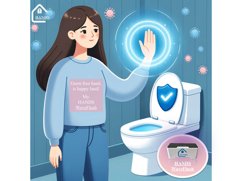 WaveFlush - Automatic contactless toilet flush | hands free flushing | toilet hygiene | kids friendly sanitation